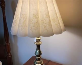 Beautiful Brass Lamp with Linen Shade