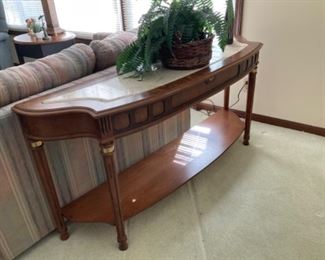 Console Table with Stone Top