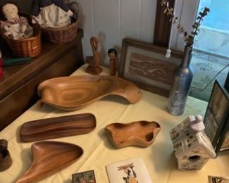 Variety of Wood Serving Dishes