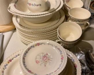 Royal Gadroon China  Bouquet Pattern Set for 8