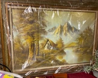 Oil Painting on Canvas by R.Kay. Has been stored in Plastic.