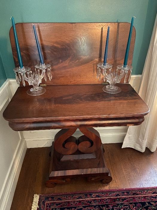 Antique card or console table