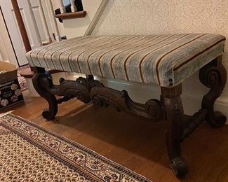 Wonderful antique carved bench