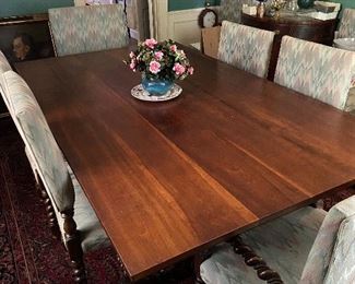 Gorgeous dining table with walnut top