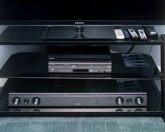 Samsung HW-C451 2.1 Channel AudioBar System Samsung PS-WC450 Wireless Active Subwoofer - Samsung Dvd-v3650 Dvd/vcr Player Combo