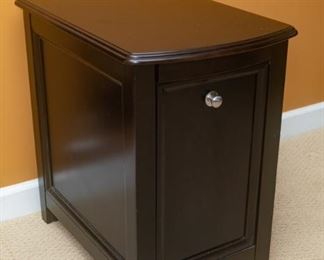 Black Side Table Cabinet 16 in W x 25.5 in D x 24 in H