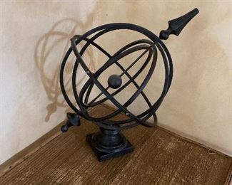 Vintage Armillary Sphere with Arrow. 