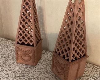 Tera Cotta lattice planters 