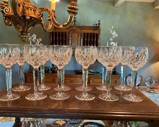 Waterford Lismore 7 1/2” wine hocks.  There are 12. 