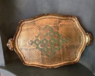 Neiman Marcus Florentine wood tray