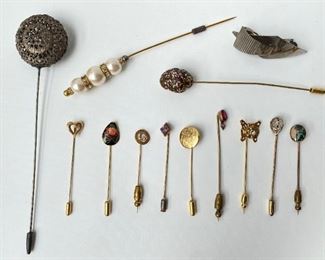 13 Mostly Vintage Hat Pins Jewelry
Lot #: 97