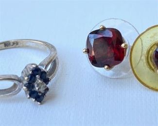 10 Karat Gold Earrings & Ring With Semi Precious Stones
Lot #: 67
