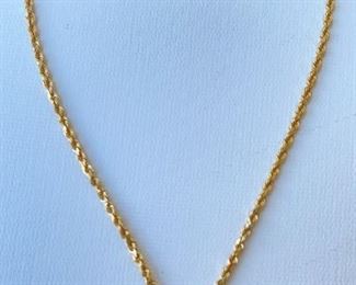 14 Karat Gold Star Of David Charm Anklet
Lot #: 23