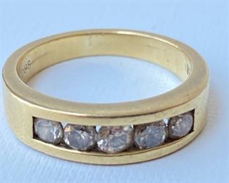 14 Karat Gold Ring With Diamond Chips & 14 Karat Heart Pendant
Lot #: 24