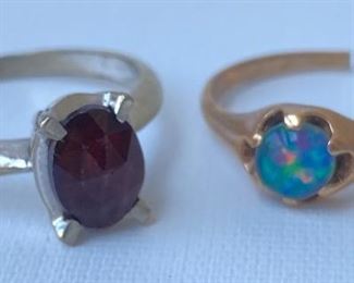2 14 Karat Gold Rings With Semi Precious Stones Jewelry
Lot #: 22