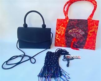 3 Handbags: Asian Silk, Pillbox & New With Tags Beaded By Far Nine
Lot #: 149