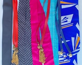 8 Silk & Leather Sashes & Belts, Some Vintage
Lot #: 87