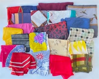 20 Scarves, Mostly Silk Vintage: Veras, Cacharel, Norma Dori, Leonardi & More
Lot #: 36