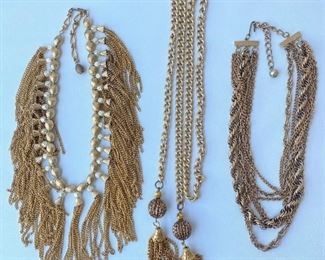 3 Vintage Gold Tone Chain Necklaces
Lot #: 89