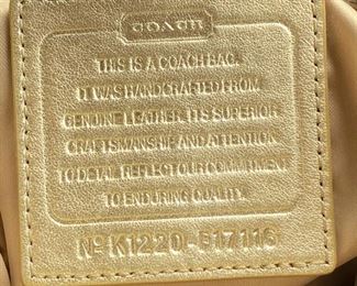 Coach Leather Pierced Duffle Bag K1220-F17116
Lot #: 2