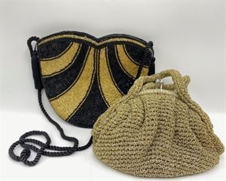 2 Vintage Metallic Handbags, 1 Beaded
Lot #: 28