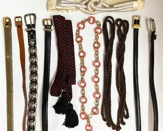 11 Belts, Mostly Vintage: Perry Elllis, Anne Klein, Liz Caiborne & More
Lot #: 119