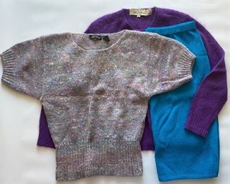 Vintage Saks Fifth Avenue & Jeanne Pierre Sweaters, Size Small & St. John's Skirt, Size 10
Lot #: 96