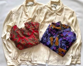4 Vintage Blouses: Evan Picone, Regatta, Alberto Oriani & More, Sizes 8 To 14
Lot #: 134