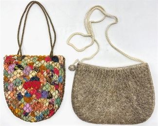 2 Vintage Handbags: Beaded By Walborg & Metallic Chain
Lot #: 145