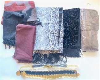
5 Scarves, 2 New Belts & Bag Of New Nylon Socks
Lot #: 83