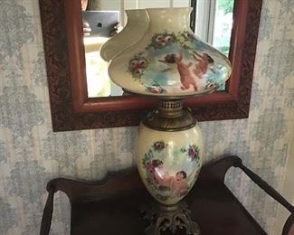 antique Gone With The Wind lamp