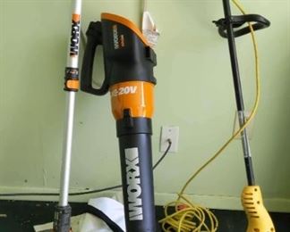 Worx Battery Operated Blower, Trimmer, And More Yard Tools                                               https://ctbids.com/estate-sale/18086/item/1806767