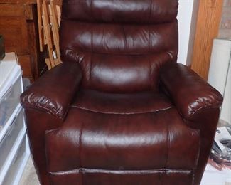 leather electric recliner 