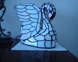 stained glass swan
