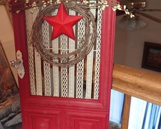 red door wall hanging