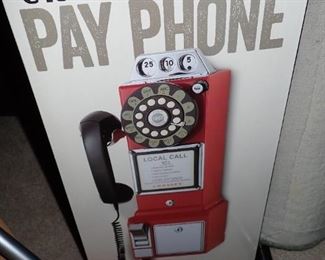 CROSLEY PAY PHONE RED