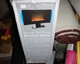 ELECTRIC FLAT PANEL FIREPLACE HEATER SAWALL-1350