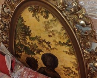 GOLD ORNATE FRAME WITH PIC