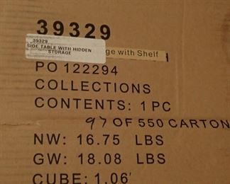 SIDE TABLE WITH HIDDEN STORAGE 39329