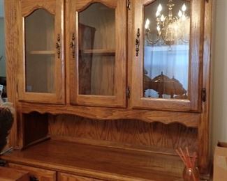 OAK HUTCH - WILL GET A BETTER PICTURE WHEN WE CAN MOVE BOXES
