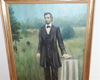 YAHNKE LINCOLN OIL PAINTING
