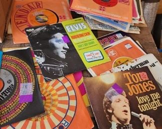 Over 100 old 45's