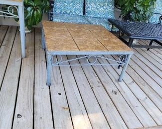 Iron and tile top Coffee table.