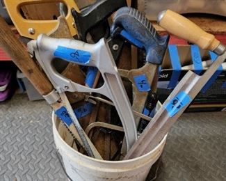 This guy had more hand saws than I have ever seen in one place 