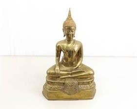 15.5" Brass Buddha Statue