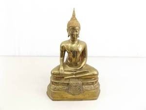15.5" Brass Buddha Statue