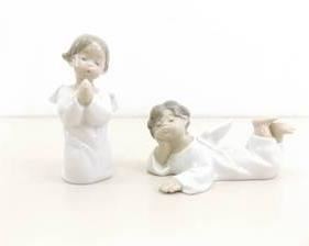 2 Lladro Baby Angel Figurines # 4538 and #4541
