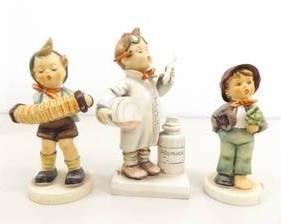 3 Hummel Boy Figurines #185, #322, and #374 TMK6