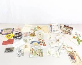 Large Lot of Cabinet Cards, Oddly Shaped Xmas Cards, Misc Ephemera, etc.