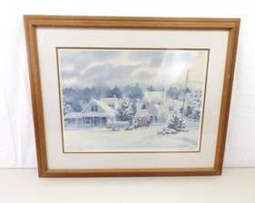 Pencil Signed and Numbered Charles L. Peterson "Ephraim Winter" Framed Print